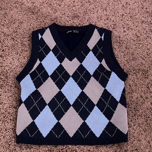 Plaid sweater vest size 4